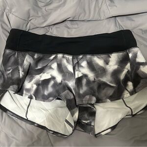 Lululemon Athletica Black and Gray Athletic Shorts with Moisture-Wicking Fabric